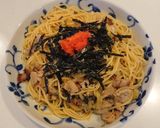 高菜と豚バラ肉、明太子のパスタ☆作り方9写真