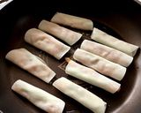 ピリ辛おつまみに＊ささ身のヘルシー棒餃子作り方5写真