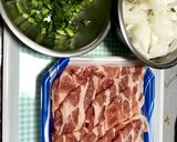 新玉ねぎと豚の生姜焼き作り方1写真