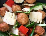 筍と鶏肉団子の甘酢炒め+ごま油風味作り方8写真