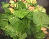 チンゲン菜としいたけと卵の炒め物♪作り方5写真