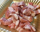 リブロース薄切り、フライドガーリック丼。作り方1写真