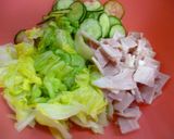 キャベツ・きゅうりのハムマヨサラダ♪作り方3写真