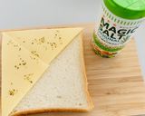 チーズ１枚でハーフ&ハーフトースト作り方4写真