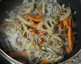 蓮根と牛肉入り☆キンピラゴボウすき焼き風作り方10写真