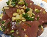 簡単 マグロと大蒜のオイスターソース和え作り方4写真