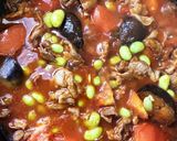 豚小間肉と茄子のピリ辛トマト煮込み作り方4写真