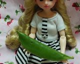 リカちゃんサイズ♡スナップエンドウ卵とじ作り方1写真