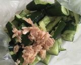 たたききゅうり ツナ昆布作り方1写真