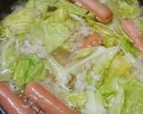 鍋ひとつ！春キャベツのとろとろスープご飯作り方2写真