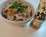 【簡単　塩だれ豚丼】作り方4写真