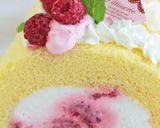 ライチ&ラズベリー♔特選ロールケーキ作り方38写真