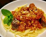 ナスとひき肉のトマトソースパスタ作り方10写真