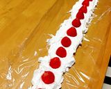 抹茶♪クリームいちご大福♪作り方4写真