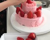 2段のデコレーションケーキ。作り方7写真