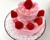 2段のデコレーションケーキ。作り方8写真