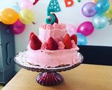 2段のデコレーションケーキ。作り方9写真