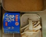 さばの水煮の缶詰とエリンギでキャンプ飯作り方1写真