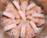 圧力鍋で柔か、手羽元と大根の甘辛バター煮作り方4写真