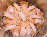 圧力鍋で柔か、手羽元と大根の甘辛バター煮作り方5写真