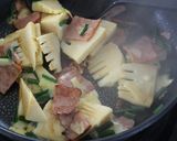 たけのことチャーシューのチーズ炒め作り方3写真
