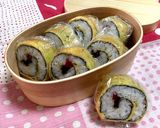 ラップde簡単♡卵海苔巻き風おにぎり作り方9写真