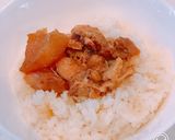 余った甘辛手羽元で、ガーリックライス丼！作り方5写真