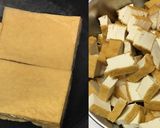 セロリと厚揚げとしめじのアンチョビ炒め作り方1写真