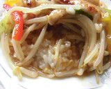 もやしと細切り肉のあんかけごはん(^^♪作り方4写真