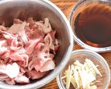 豚こま切れ肉の生姜佃煮【冷凍・作り置き】作り方1写真
