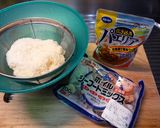 炊飯器で炊くパエリア作り方1写真
