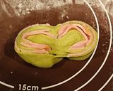 ハムとチーズの抹茶パン作り方7写真