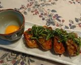 照り焼き鶏つくね 卵黄添え作り方10写真