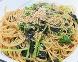 わかめと三つ葉と削り節と白ごまのパスタ作り方11写真