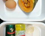 プチおかず♥️かぼちゃと卵のパン粉焼き作り方1写真