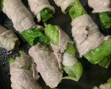 一品料理:レタスの肉巻き作り方8写真