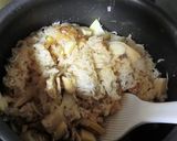 しらすぼしと油揚げ入りのたけのこご飯作り方2写真