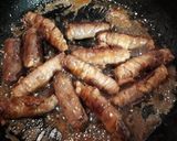 セロリの牛薄切り肉巻き作り方4写真