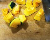鶏ひき肉とかぼちゃの煮物作り方1写真