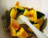 鶏ひき肉とかぼちゃの煮物作り方4写真