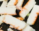 カニカマボコのカニ玉焼きそば作り方2写真