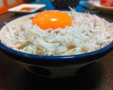 旬の釜揚げシラスを釜玉漁港飯に！作り方4写真