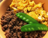 たまごとそぼろの二色丼はお母さんの味作り方3写真