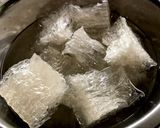 棒寒天つなぎで豆腐と挽肉煮込みハンバーグ作り方1写真