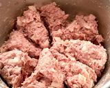 棒寒天つなぎで豆腐と挽肉煮込みハンバーグ作り方3写真