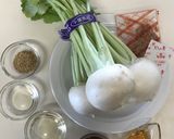 カブの葉と生姜の炒め物作り方1写真
