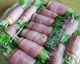 レンジで簡単！水菜とじゃが芋のベーコン巻作り方8写真