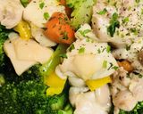 鶏肉と緑黄色野菜のあんかけ温サラダ作り方4写真