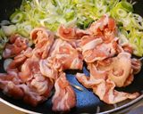 豚キムチwith長ねぎ&オクラ。作り方3写真