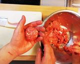 牛肉100%、手作りハンバーグ作り方3写真